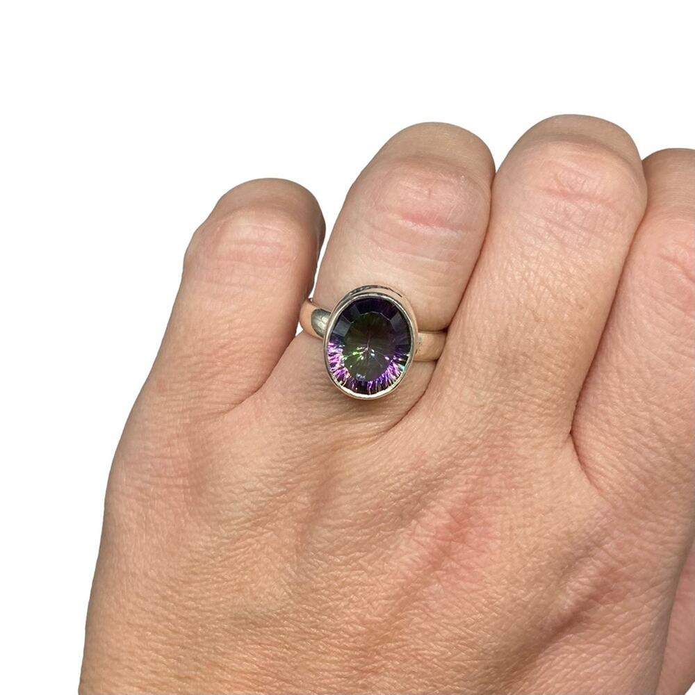 Hand Crafted Amethyst Silver Ring - image 3